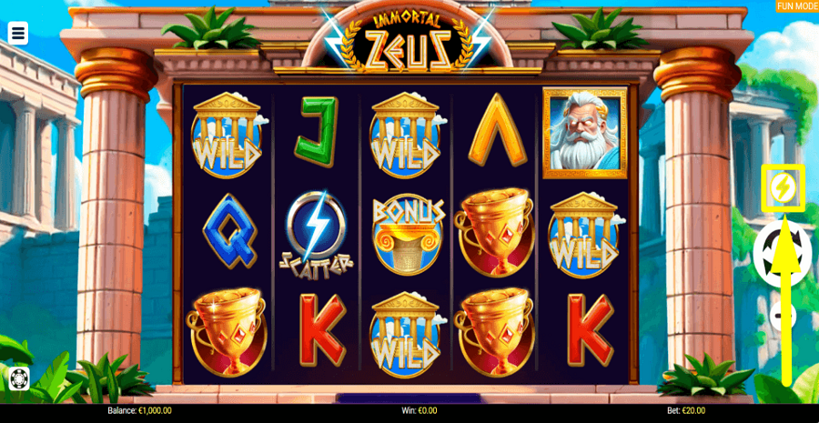 Immortal Zeus Turbo Feature