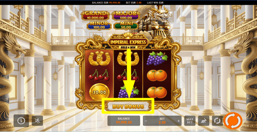 Imperial Express Hold And Win Buy Feature