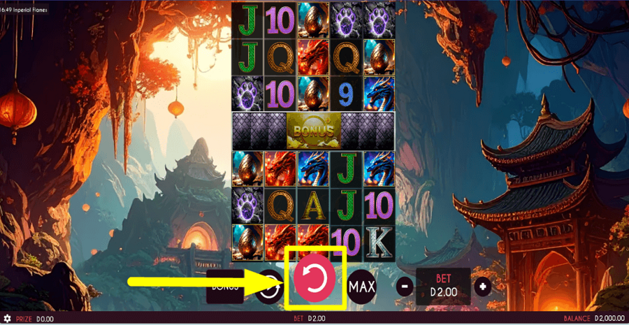 Imperial Flames Spin Button