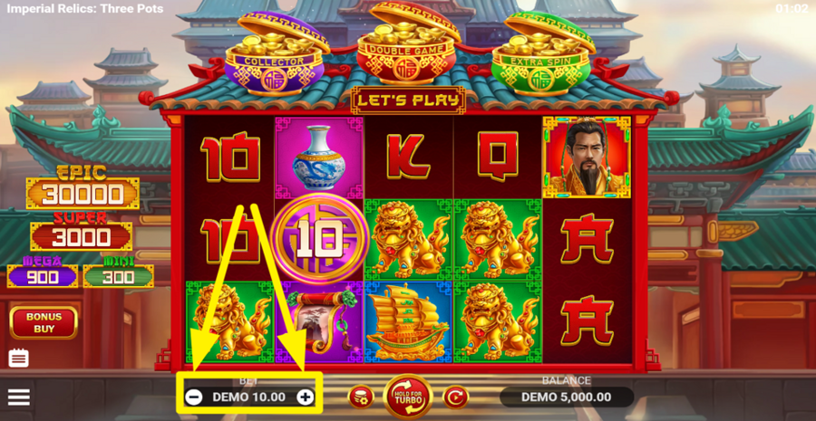 Imperial Relics Three Pots Adjust Bet