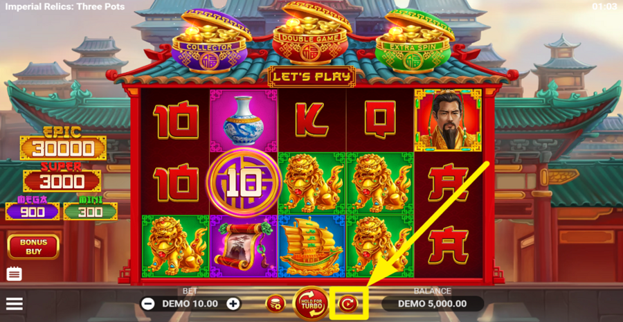 Imperial Relics Three Pots Autoplay