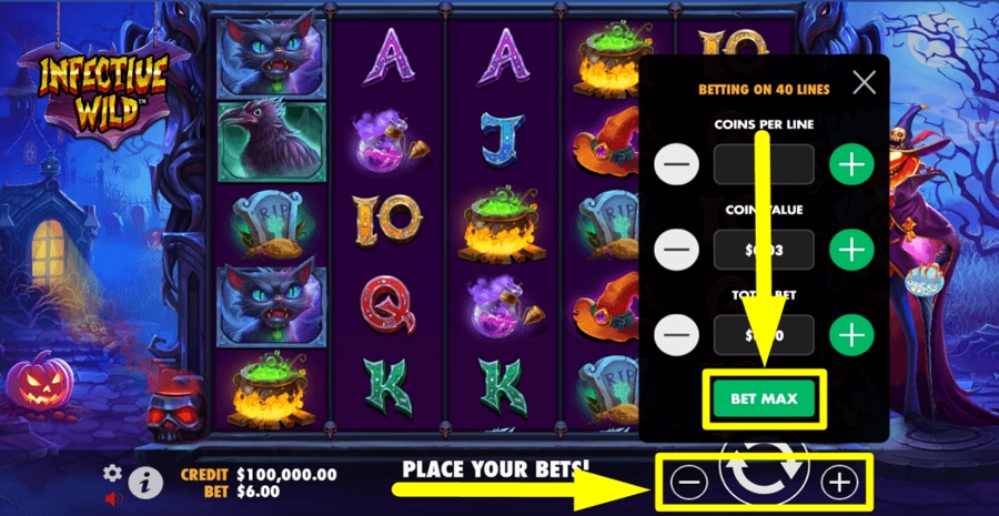 Infective Wild Bet Max Button