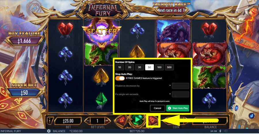 Infernal Fury Autoplay Feature