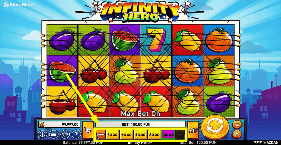 Infinity Hero Choose Bet