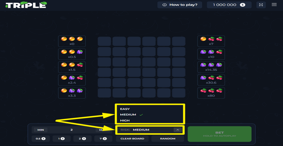 Inout Triple Choose Risk Level