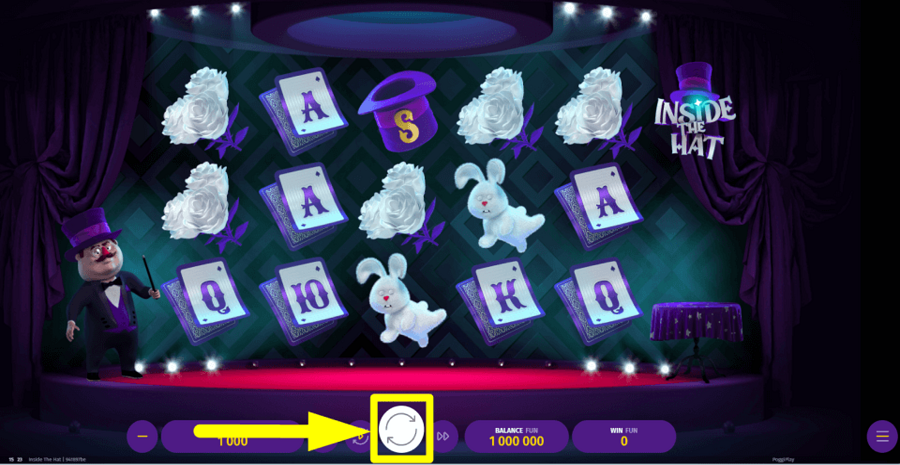 Inside The Hat Spin Button