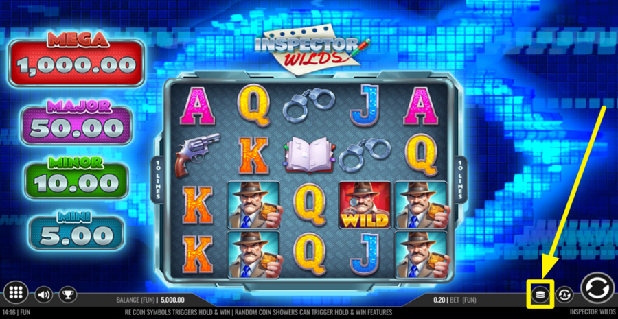 Inspector Wilds Adjust Bet