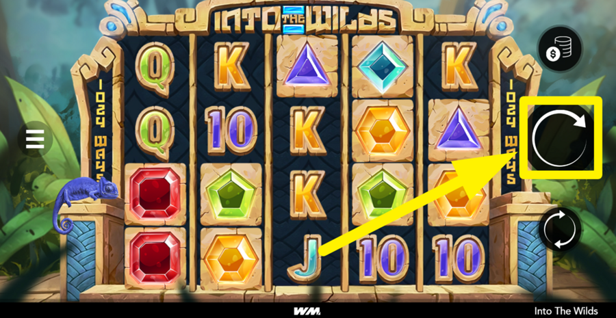 Into The Wilds Spin Button