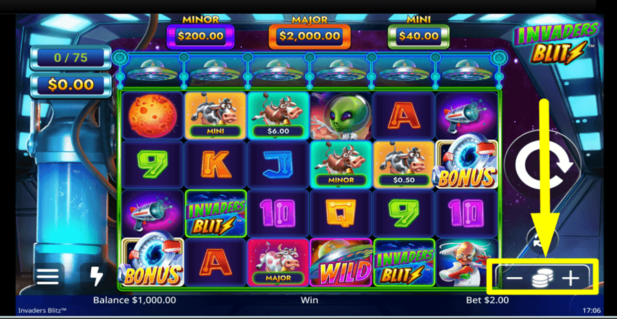 Invaders Blitz Bet Value