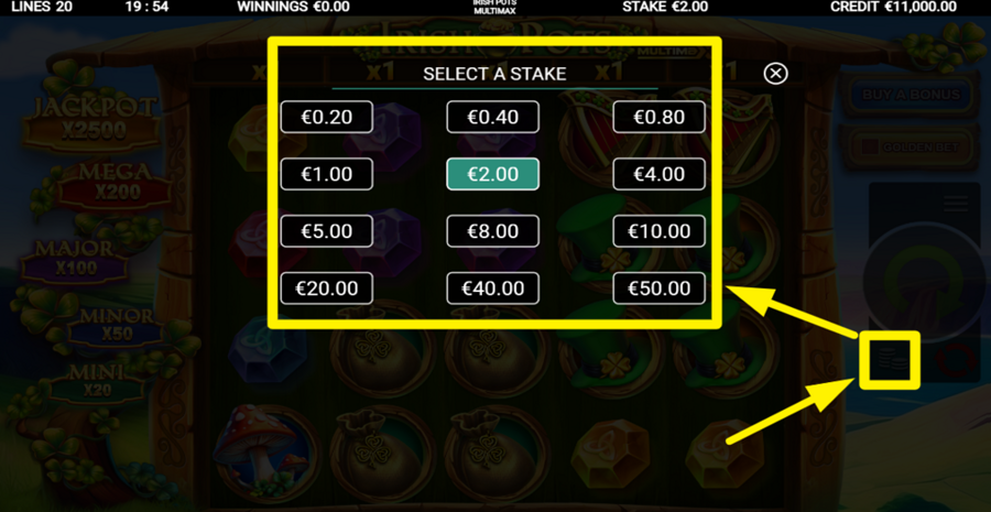 Irish Pots Multimax Adjust Bet