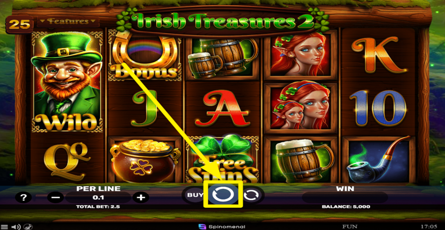 Irish Treasures 2 Spin Button
