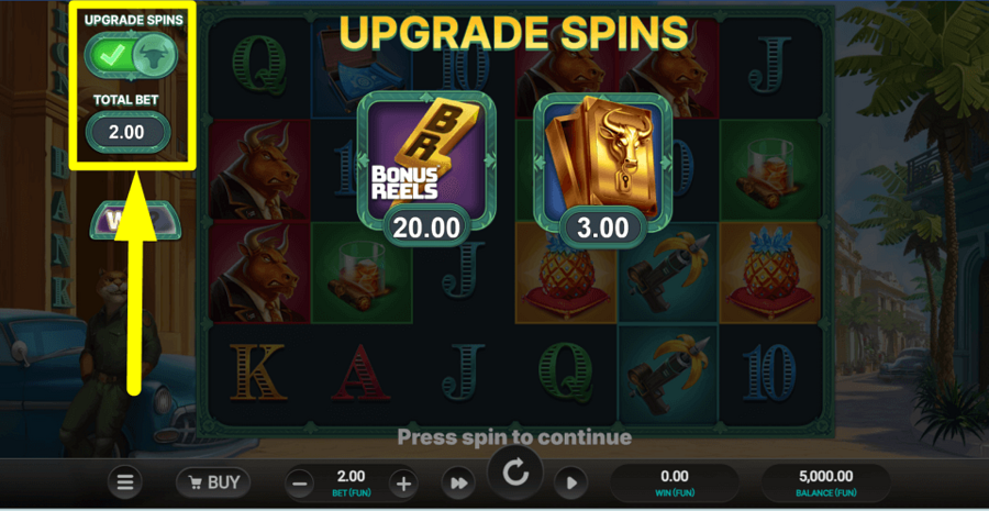 Iron Bank 2 Upgrade Spins Feature
