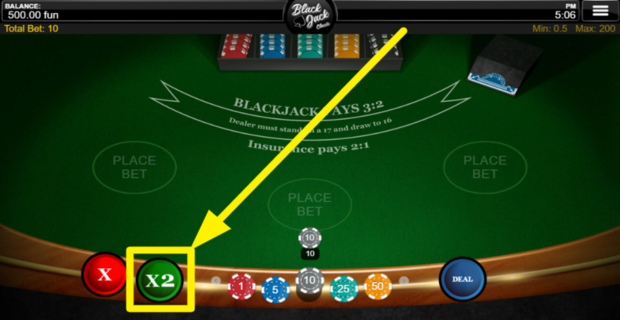 Iron Dog Studio Blackjack Classic Double Bet