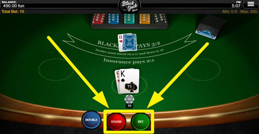 Iron Dog Studio Blackjack Classic Hit Or Stand
