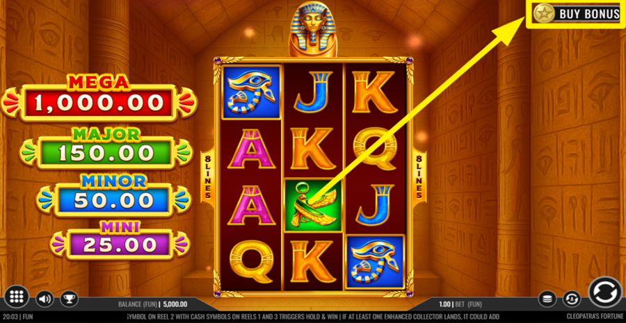 Iron Dog Studio Cleopatras Fortune Buy Bonus