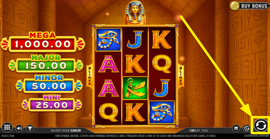 Iron Dog Studio Cleopatras Fortune Spin