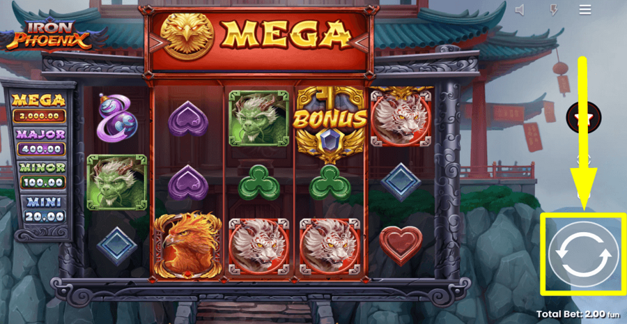 Iron Phoenix Spin Button