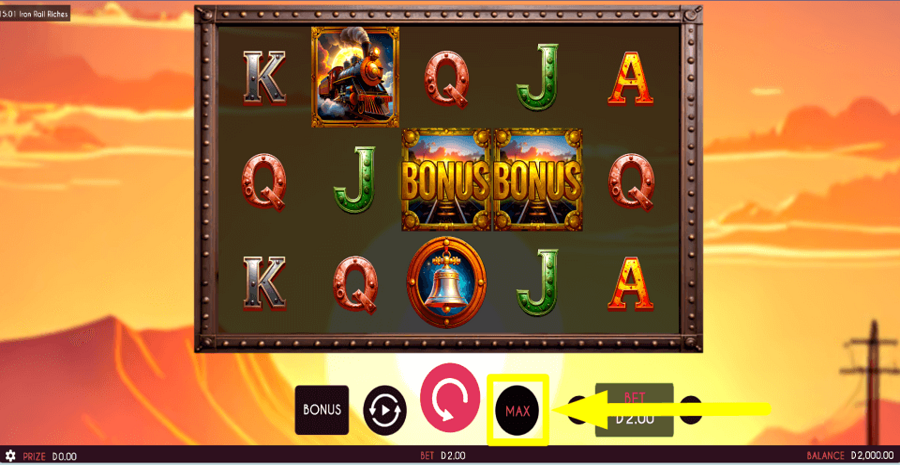 Iron Rail Riches Max Button