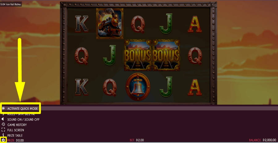 Iron Rail Riches Turbo Feature