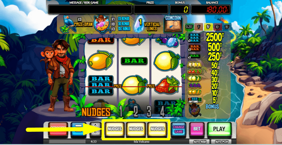 Isla Volcano Nudges Button