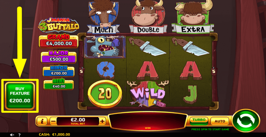 J Mania 3 Buffalo Buy Feature