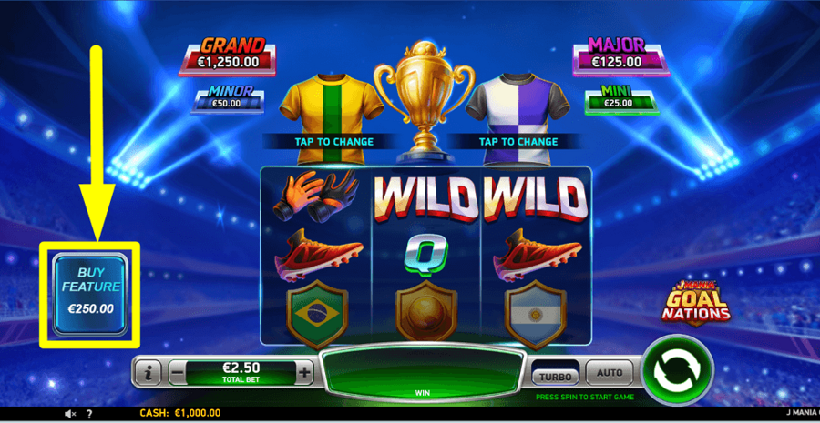 J Mania Goal Nations Buy Feature
