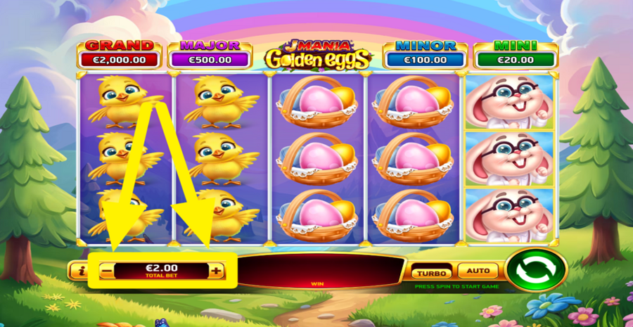 J Mania Golden Eggs Adjust Bet