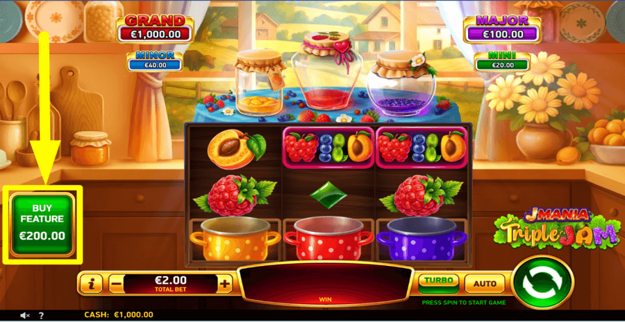 J Mania Triple Jam Buy Bonus Feature