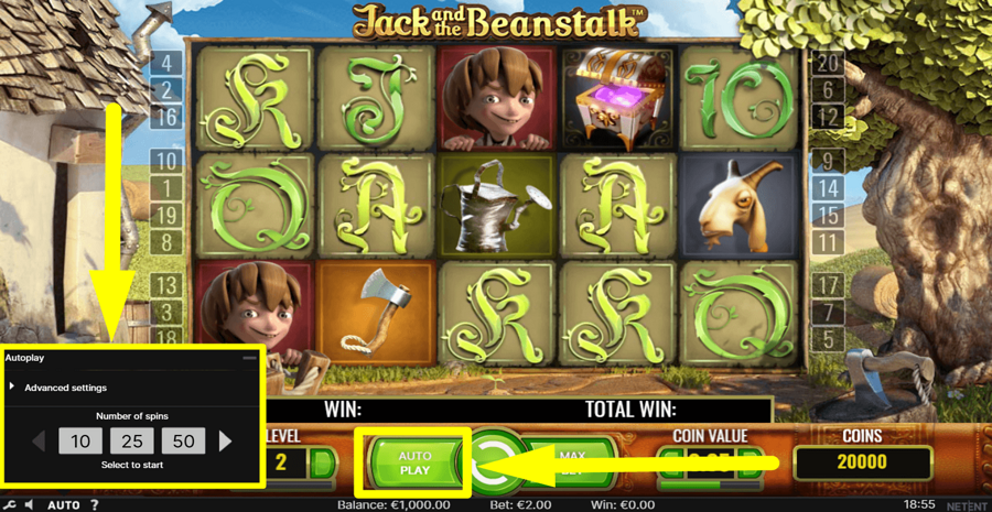 Jack And The Beanstalk Autoplay Feature