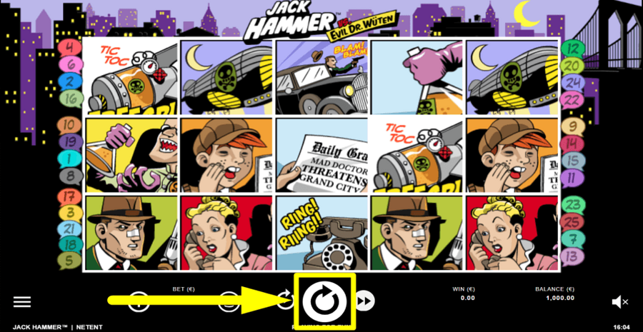 Jack Hammer Spin Button