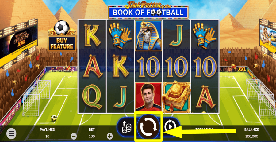 Jack Potter And The Book Of Football Spin Button