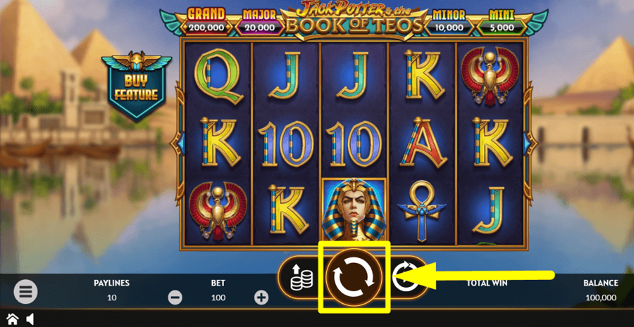 Jack Potter And The Book Of Teos Spin Button