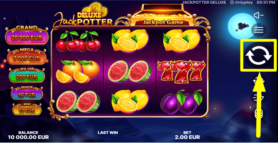 Jack Potter Deluxe Spin Button