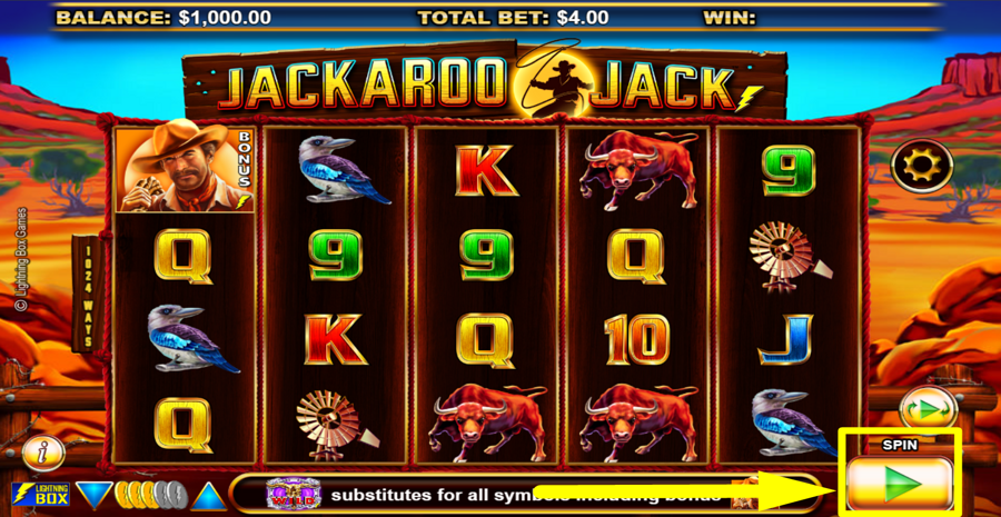 Jackaroo Jack Spin Button