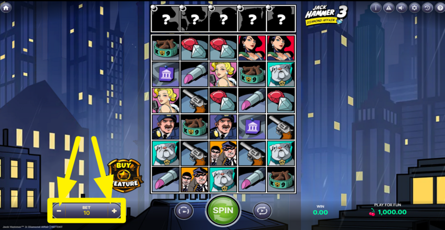 Jackhammer 3 Adjust Bet