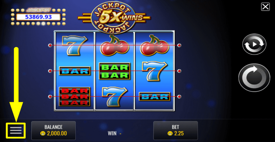 Jackpot 5x Wins Game Settings