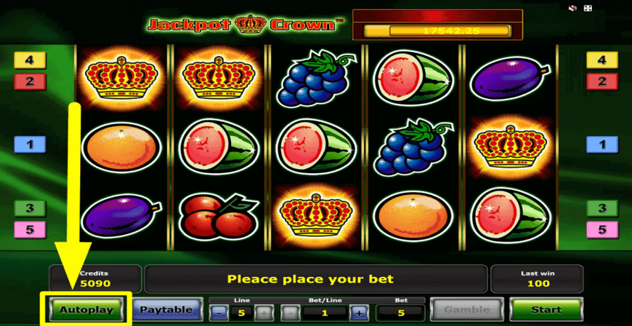 Jackpot Crown Autoplay Feature