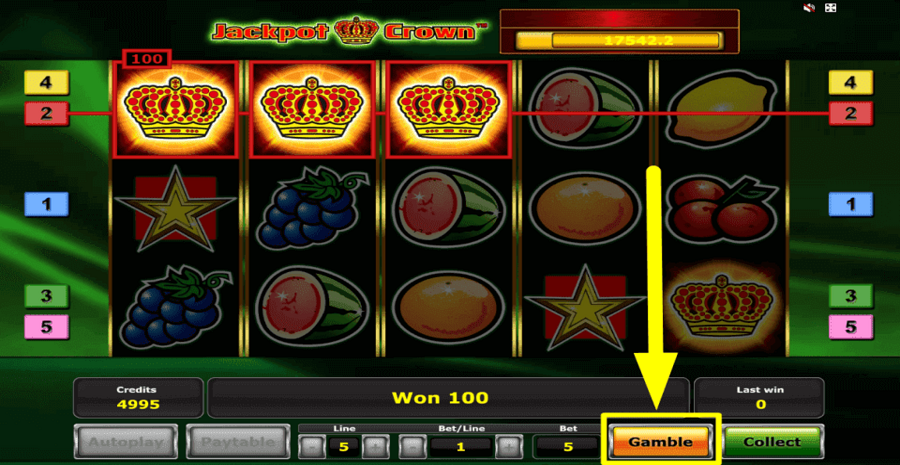 Jackpot Crown Gamble Feature