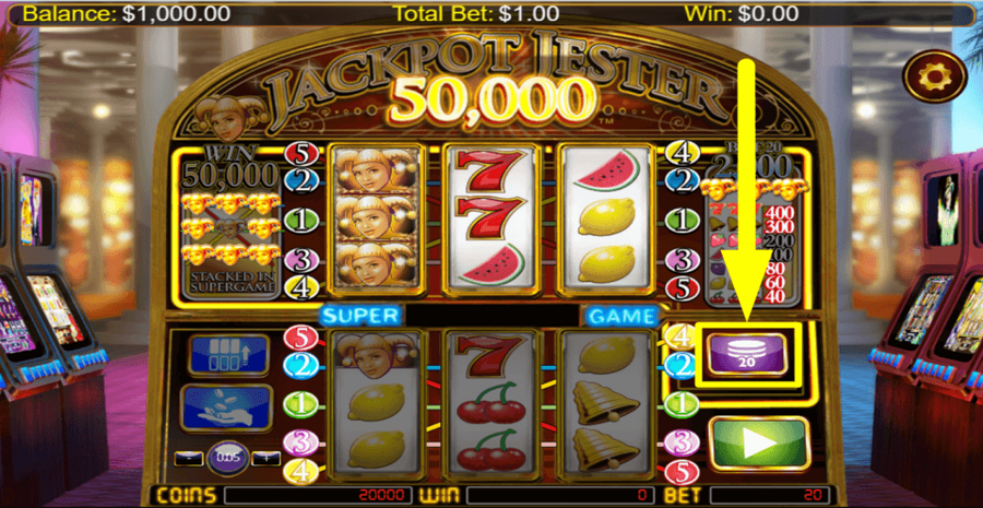 Jackpot Jester 50000 Bet Value