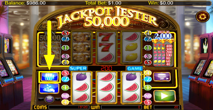 Jackpot Jester 50000 Super Game Feature