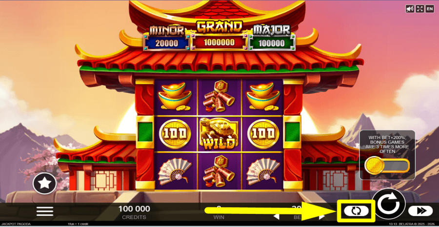 Jackpot Pagoda Autoplay Feature