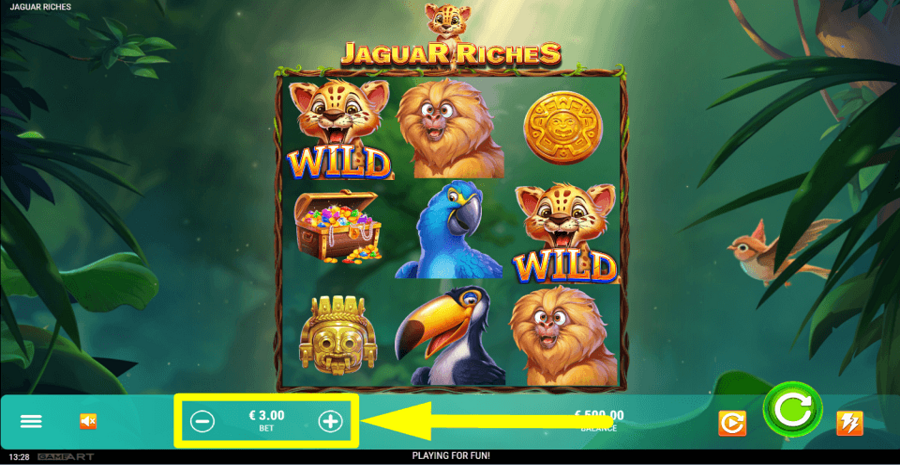 Jaguar Riches Bet Value