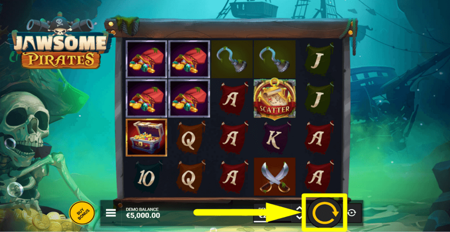 Jawsome Pirates Spin Button