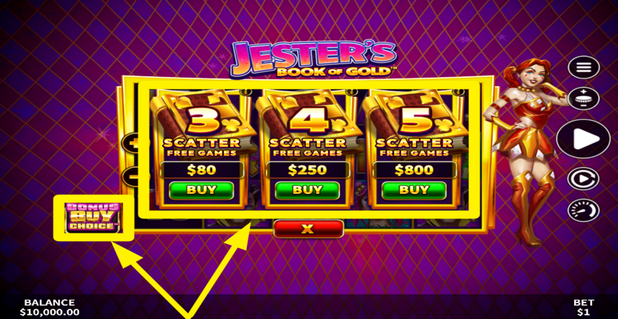 Jesters Book Of Gold Bonus Buy