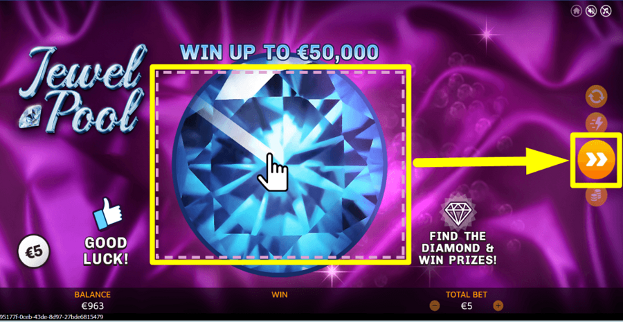 Jewel Pool Reveal Button
