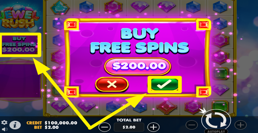 Jewel Rush Buy Free Spins