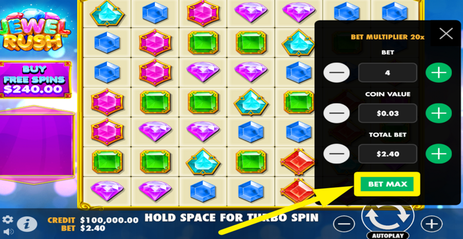Jewel Rush Max Bet