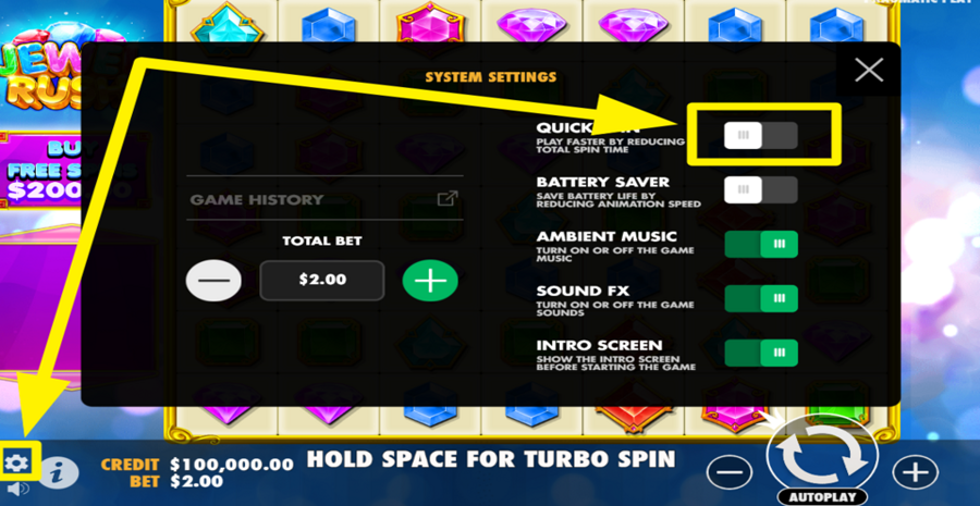 Jewel Rush Quick Spin