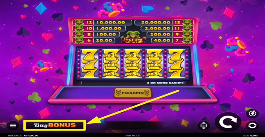 Joker Catcher 7s Buy Bonus