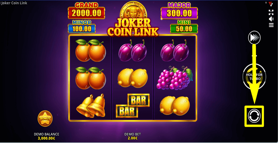 Joker Coin Link 3x3 Running Wins Autoplay Feature
